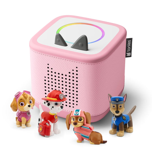 Tonies Toniebox 2 Cloud Pink bundle for independent play with Paw Patrol