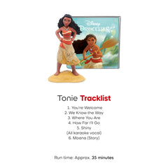Tonies Toniebox-ready Moana figure enables simple setup for listening.