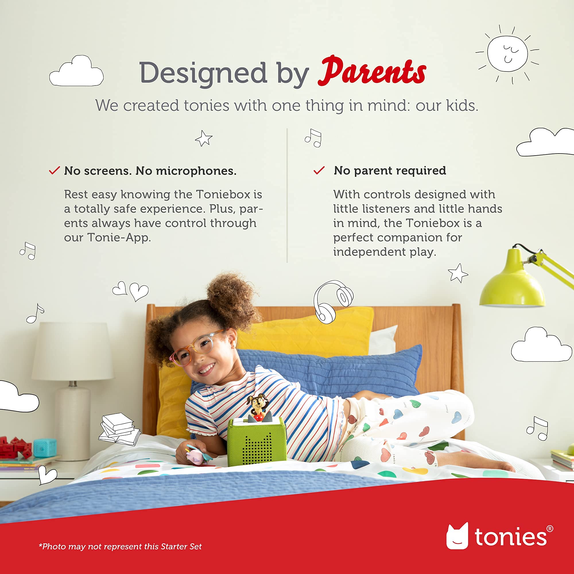 Tonies Toniebox Red in use during cozy storytime