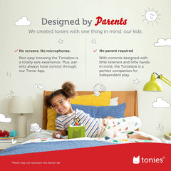 Tonies Toniebox Red in use during cozy storytime