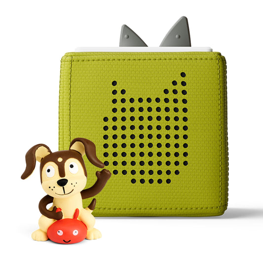 Tonies Toniebox Starter Set in green, featuring Playtime Puppy for screen-free storytelling.