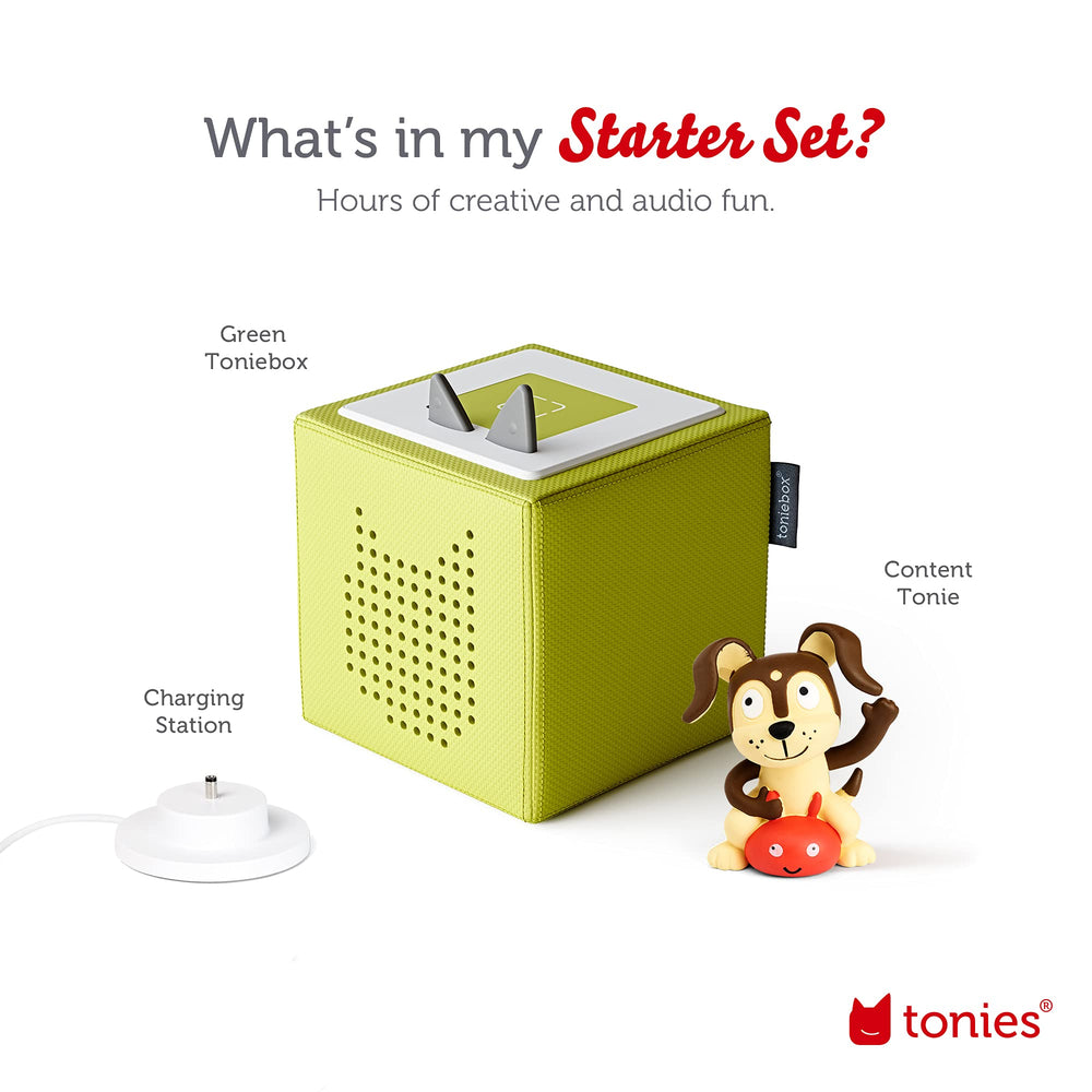 Volume control ears on Toniebox for kid-friendly audio levels.