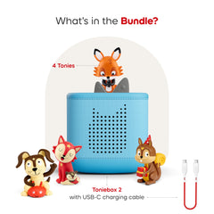 Bedtime Songs on Toniebox 2 promote calming bed routines.