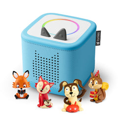 Tonies Toniebox 2 Sky Blue hero image showing independent listening for kids.