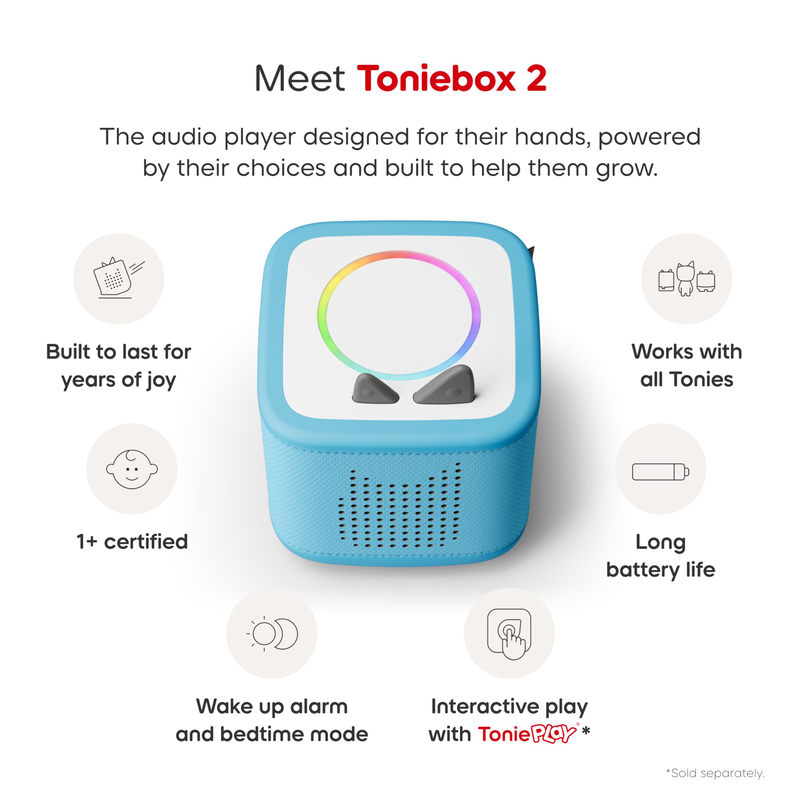 Tonies Tonieplay games on Toniebox support solo or group play.