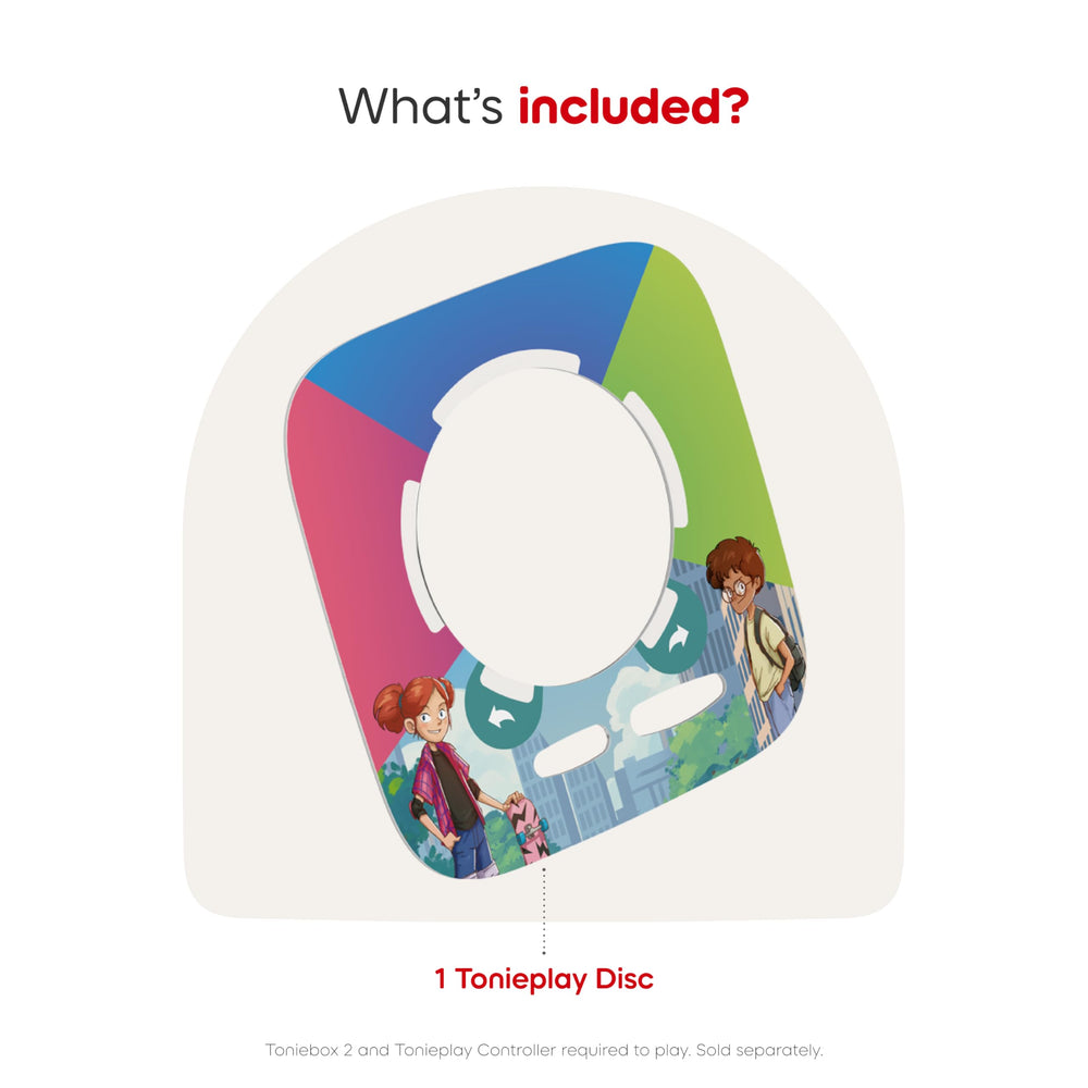 Tonies Tonieplay Mystery Mavericks city map guides kids through the urban quest.