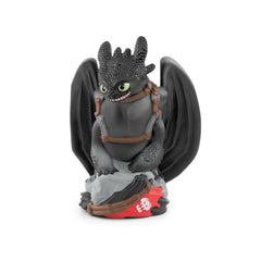 Tonies Toothless character promotes friendship and teamwork through engaging audio stories.