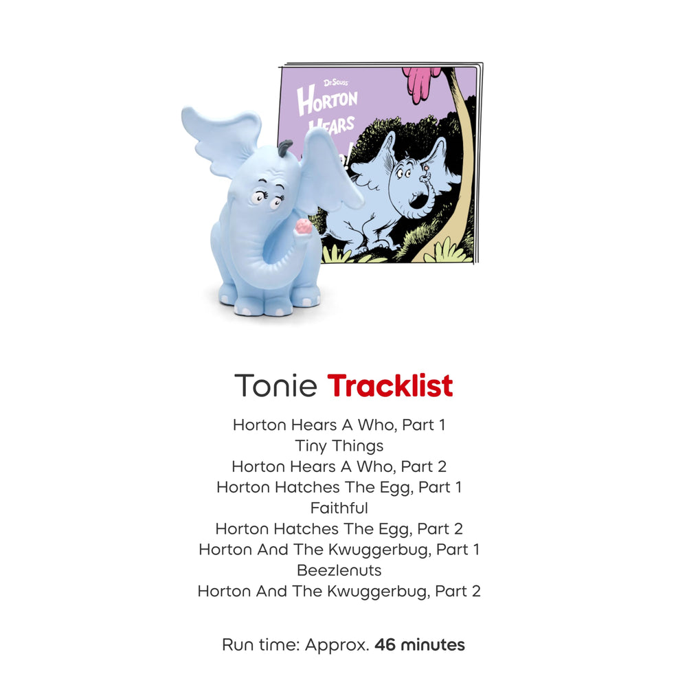 Tonies Horton track list visual hints at three songs and seven stories.
