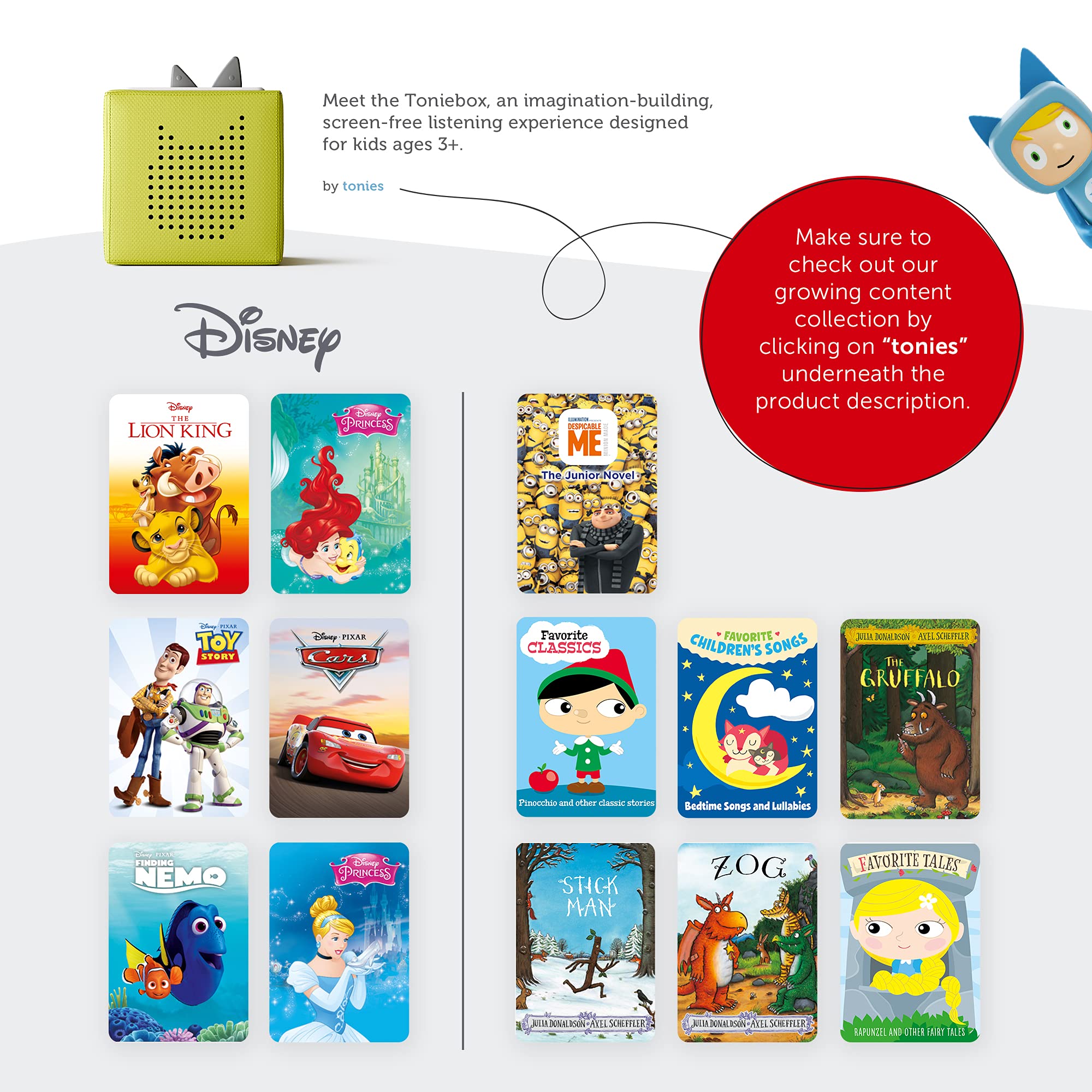 Popular traditional children's songs for playtime on Toniebox.
