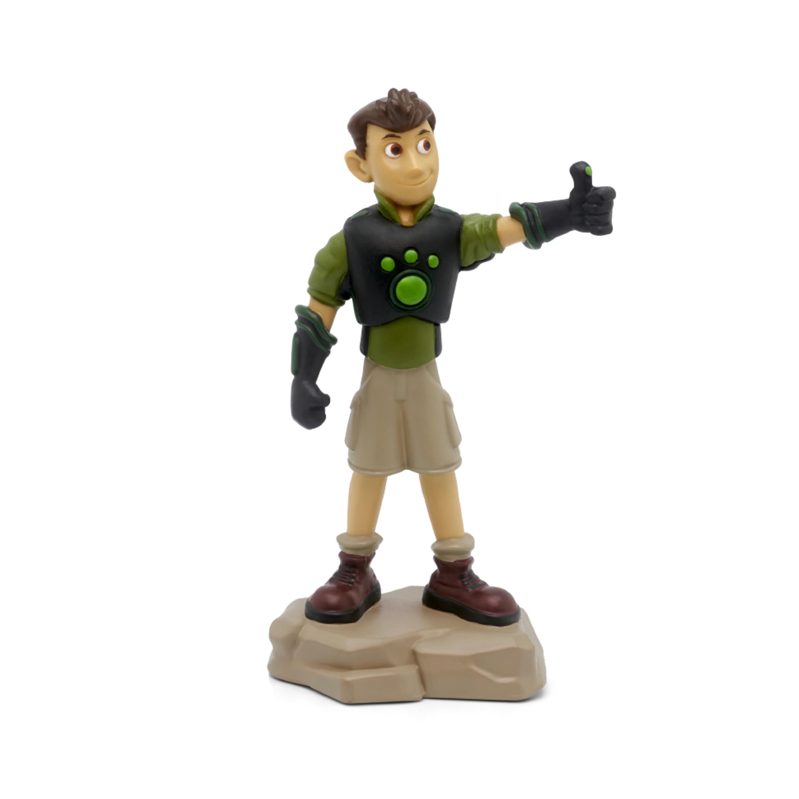 Tonies Chris figurine in hand for quick setup and storytelling.