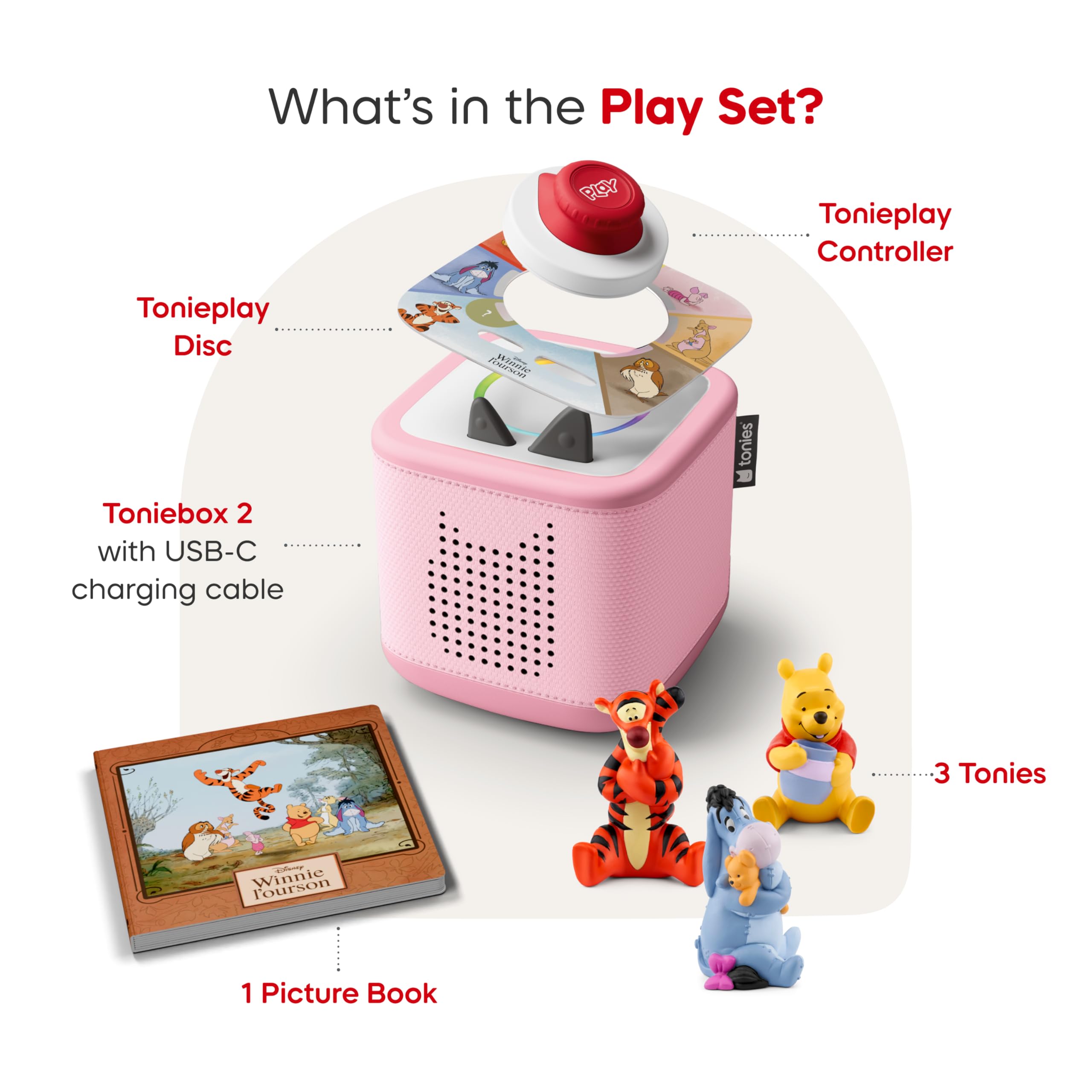 Winnie the Pooh Tonie on Toniebox 2 ready for cozy storytime.