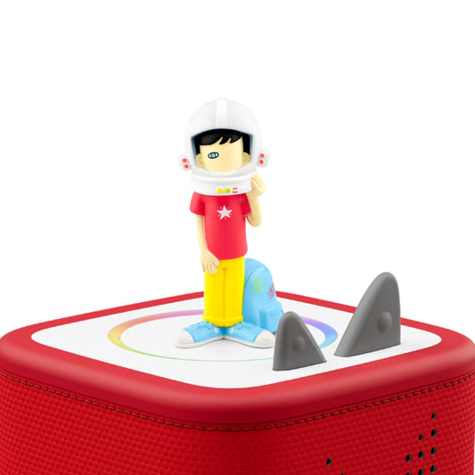 Tonies Wonder packaging and figurine, ready for play with kids' learning adventures.