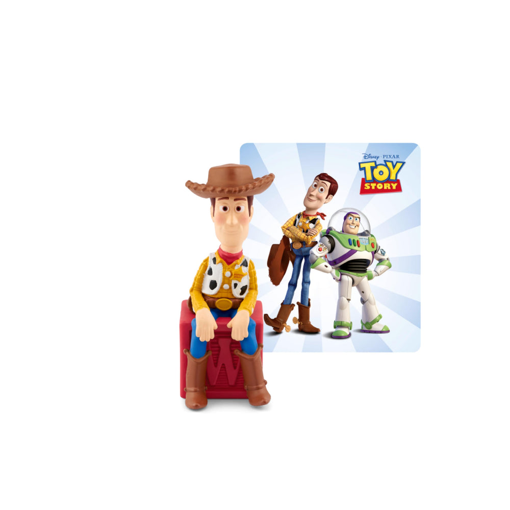 Tonies Woody toy-story figurine ready for Toniebox playback, ideal for imaginative listening.