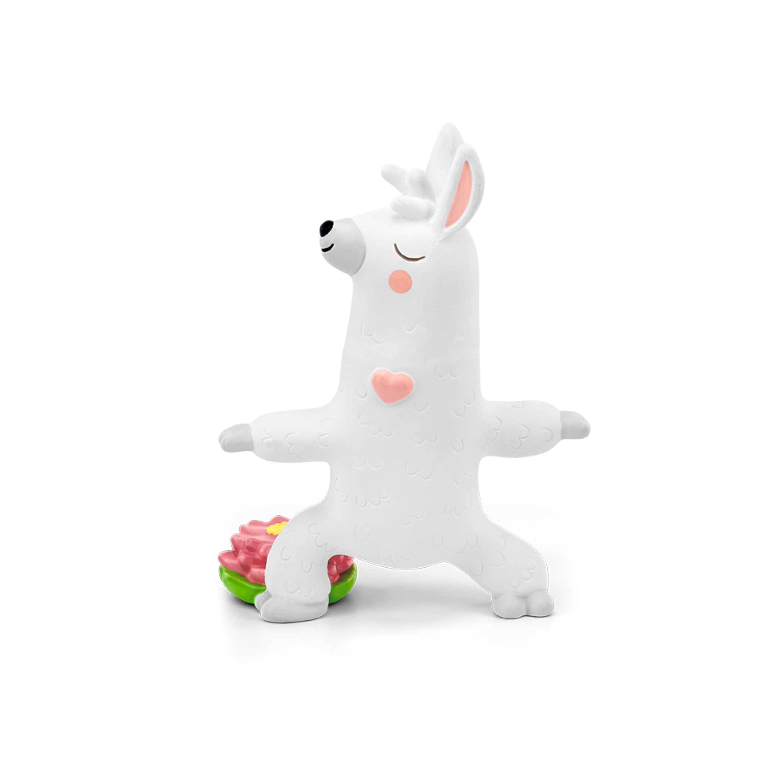 Tonies Sara the Llama yoga poses guide encouraging balance and flexibility during play.