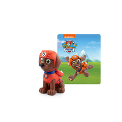 Tonies Zuma toy figurine ready for Paw Patrol adventures on a Toniebox, ideal for at-home listening.