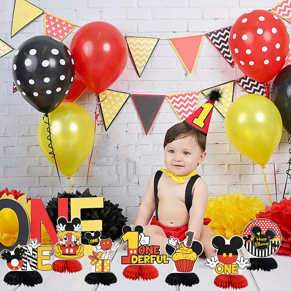 TONIFUL black red mouse table decor kit for bold party ambiance