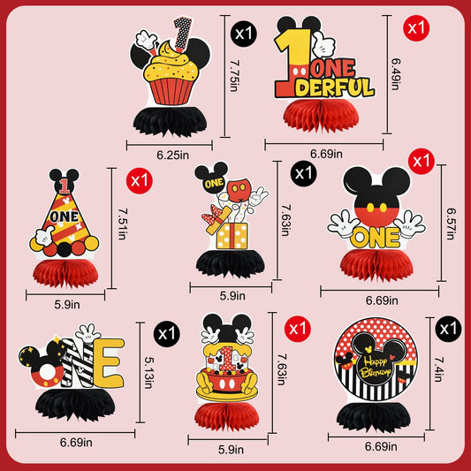 TONIFUL red mouse table topper decor adds playful focal point for parties