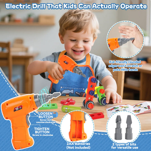 TONZE Kids Tool Set apron: encourages role-play with kid-friendly attire