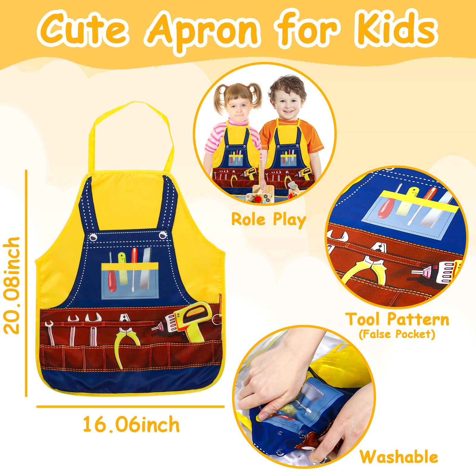 TONZE Kids Tool Set hammer: sturdy wooden tool for safe pounding play.