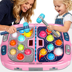 TooLion Whack Mole 2-player pink game for friendly competition and family play.