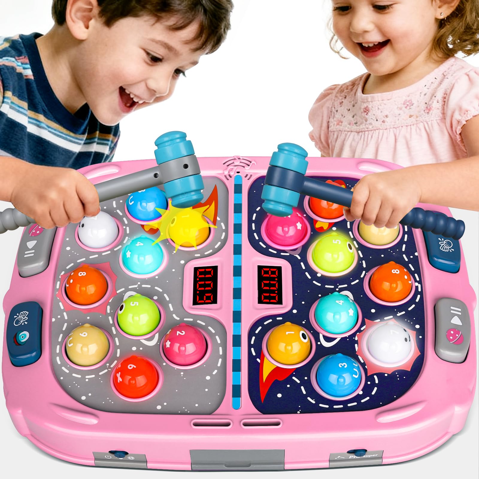 TooLion Whack Mole family gaming session promotes teamwork and shared fun.