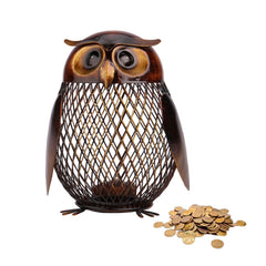 Tooarts Owl Bank Box front view, a charming savings companion