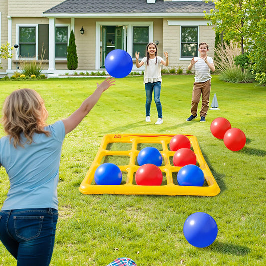 Toobimen giant tic tac toe board inflated for outdoor play and family fun