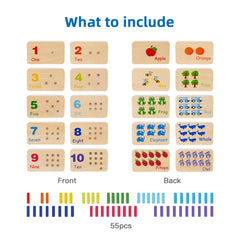 TOOKYLAND peg board animal-number visuals aid number recognition.