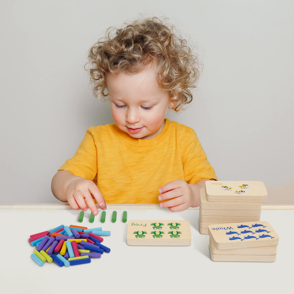 TOOKYLAND peg board Montessori-inspired play encourages self-checking learning.