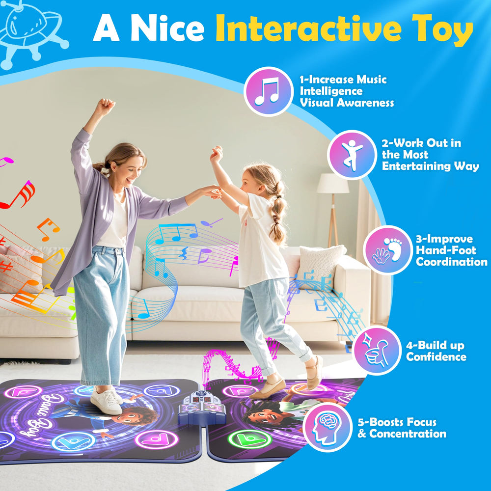 TooLion textured anti-slip base keeps the mat steady during lively dancing.