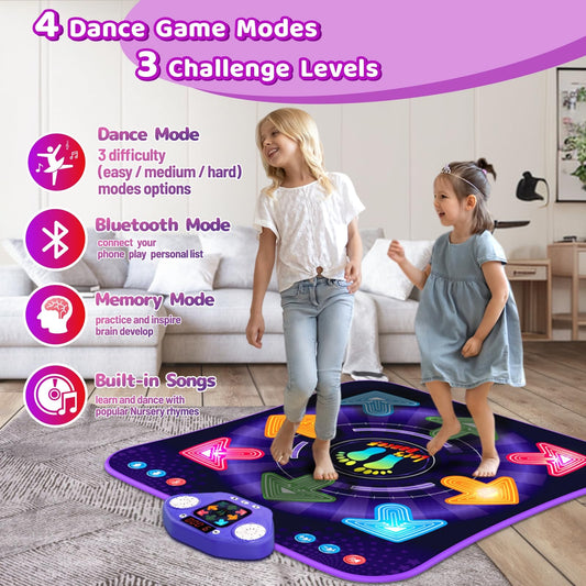 TooLion dance mat arrows glow to boost hand-eye coordination during play