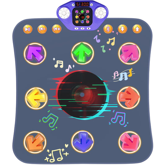 TooLion dance mat blue with 8 light-up keys for rhythm play.