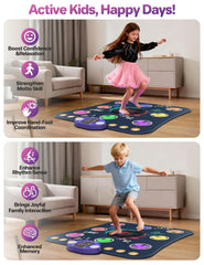 TooLion blue mat features a non-slip bottom for stability.