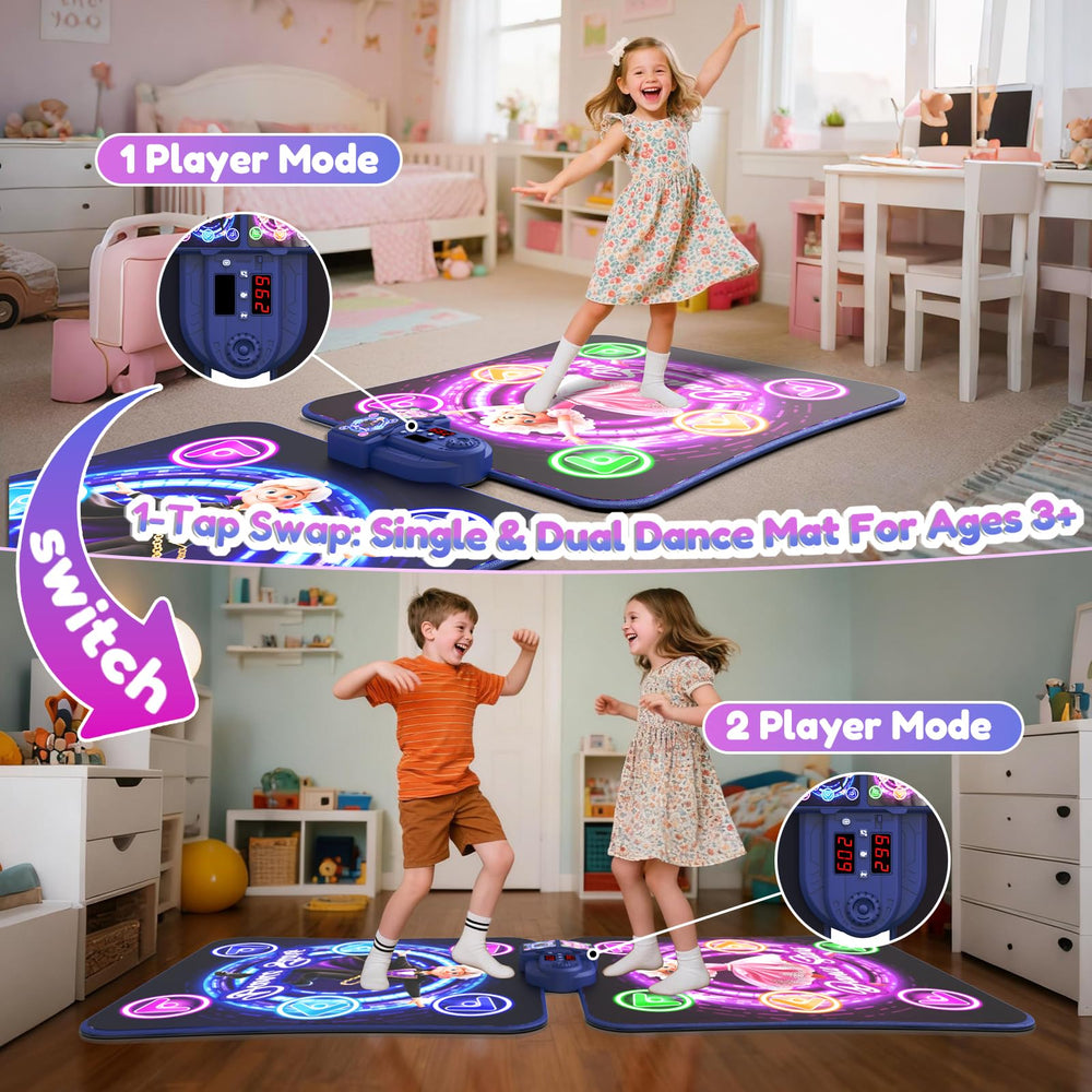 TooLion dual-zone pad enables solo or two-player play.