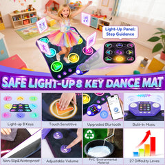 TooLion dance mat folds compactly for travel and storage.