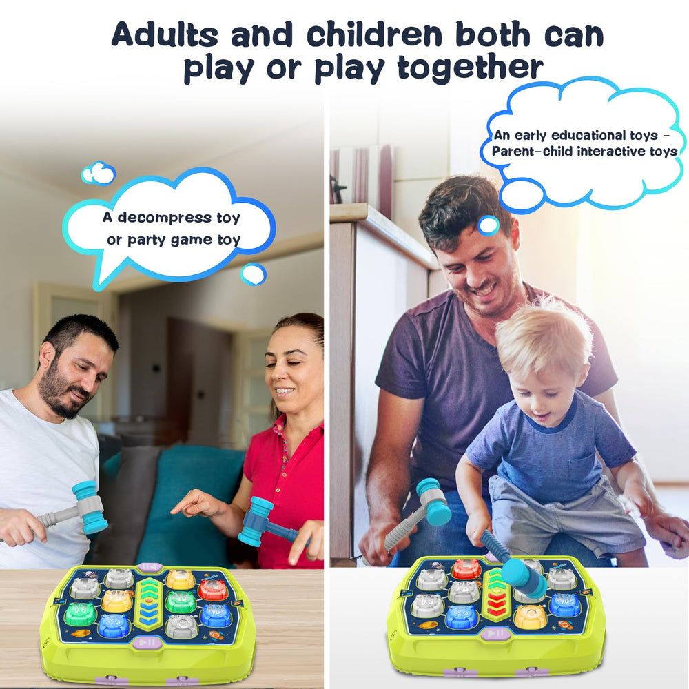 TooLion Interactive toddler toy with two hammers for family play