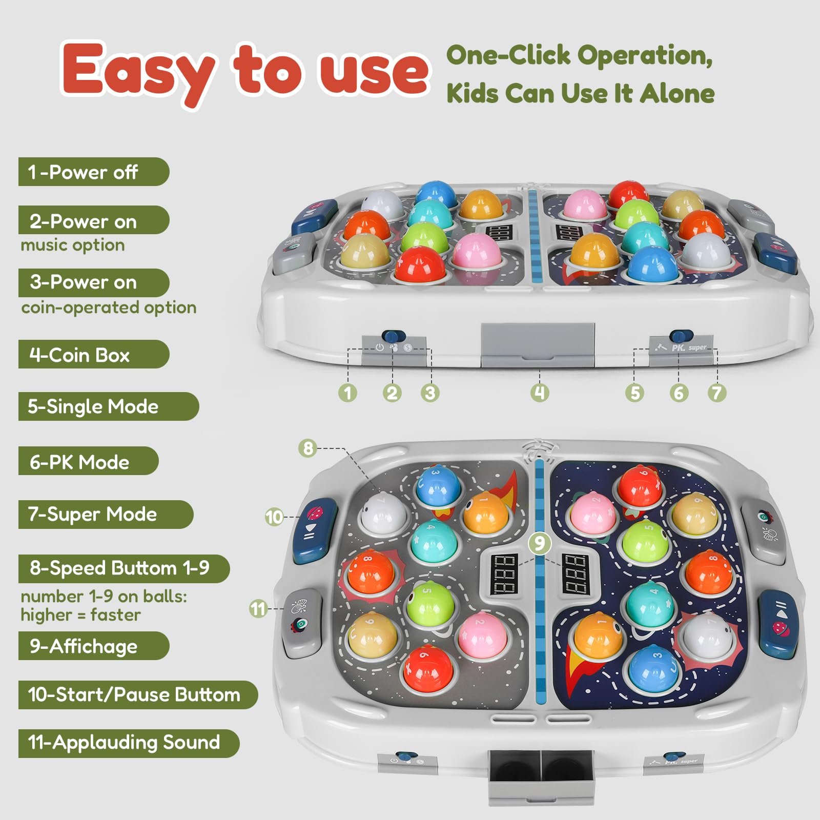 TooLion light-up targets provide visual feedback during play
