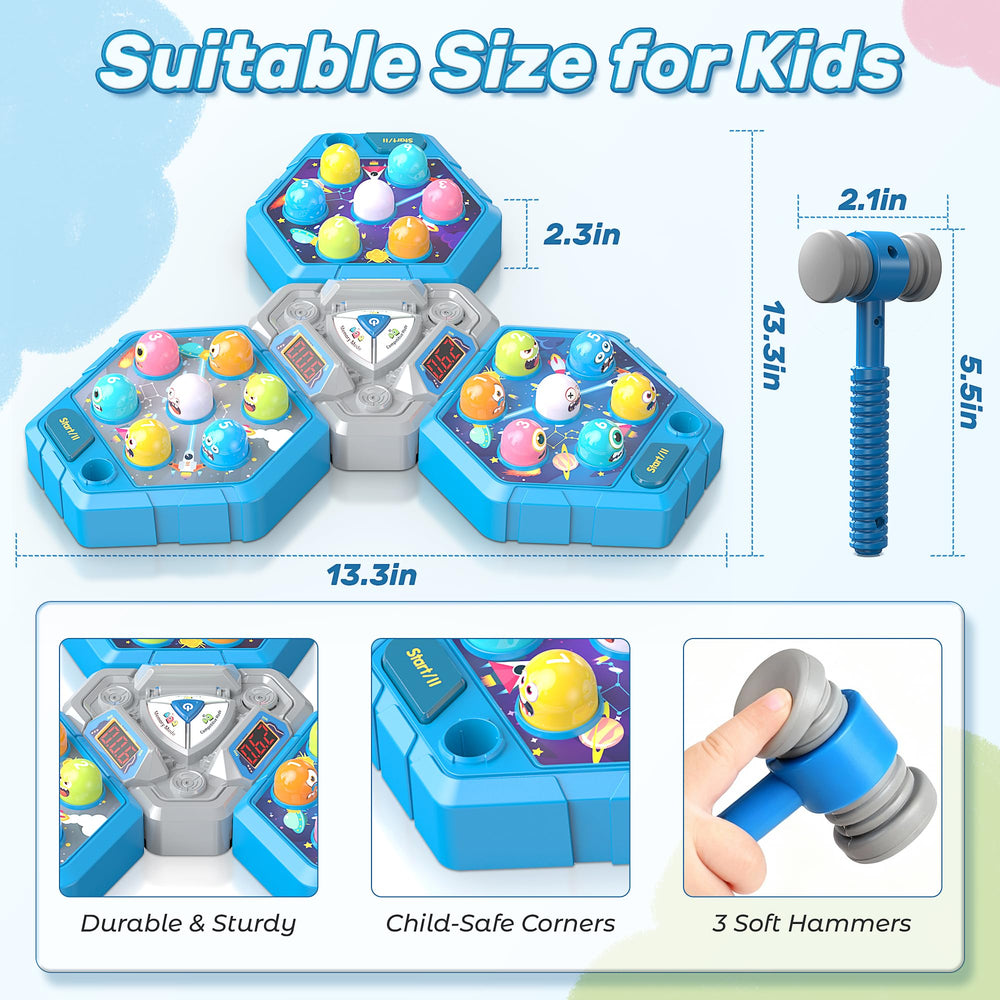 TooLion lights and sounds pounding bench enhances interactive play for kids.
