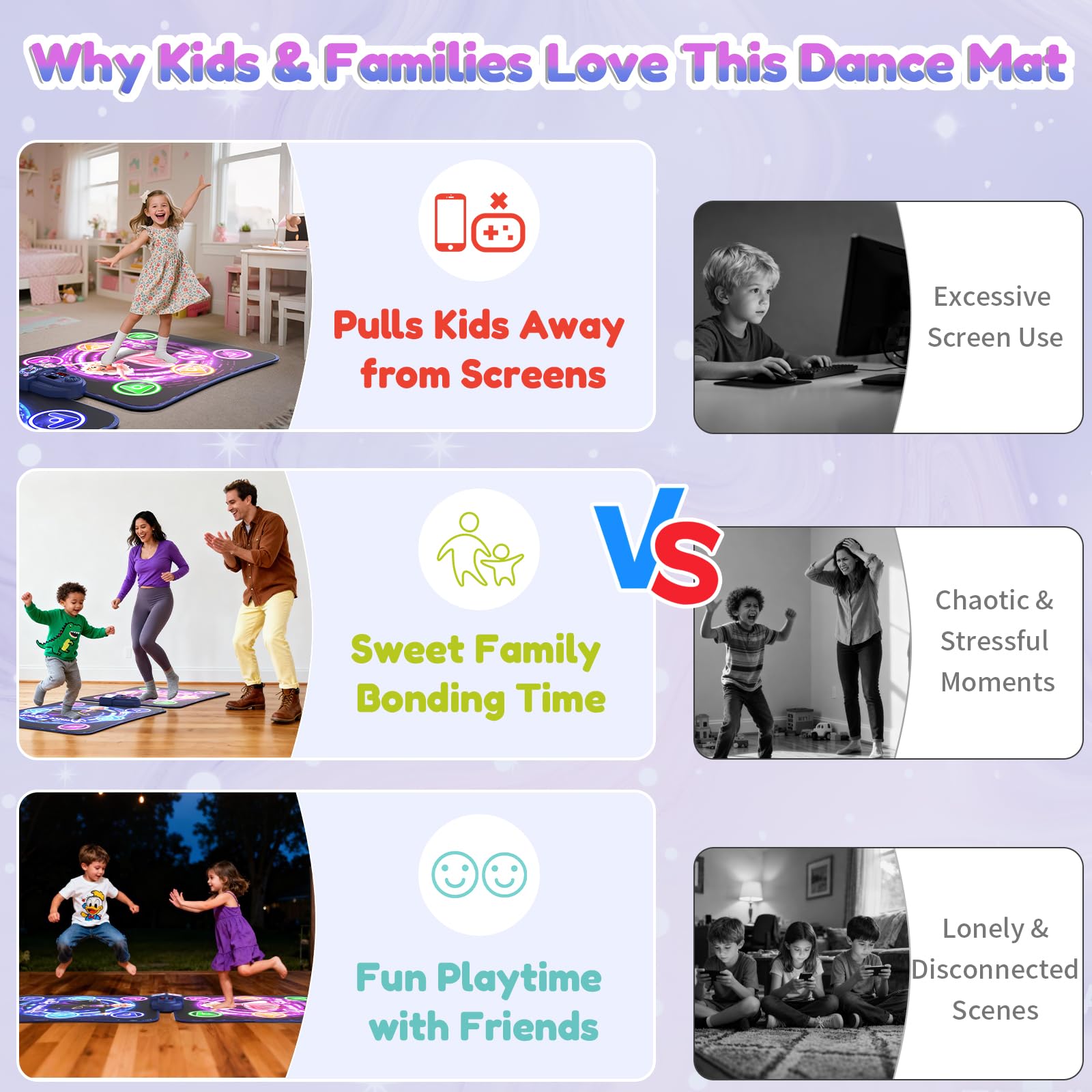 TooLion slip-resistant bottom keeps the mat stable during dancing.