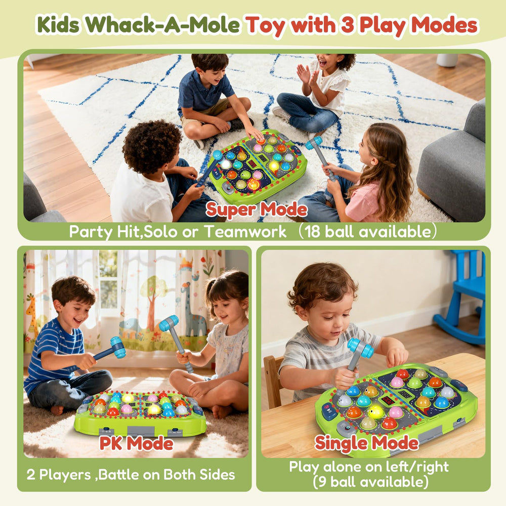 TooLion whack mole with lights and sounds to boost play engagement
