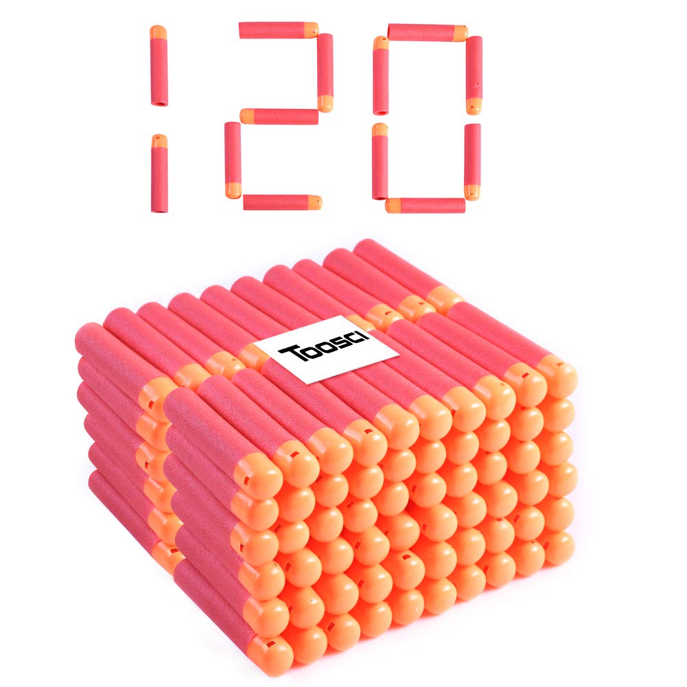Toosci Mega Darts 120 red refills packaged for quick reloading during play