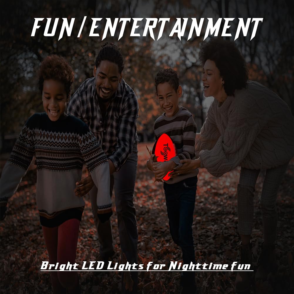 Toowaka glow football soft outer material for kid-friendly grip