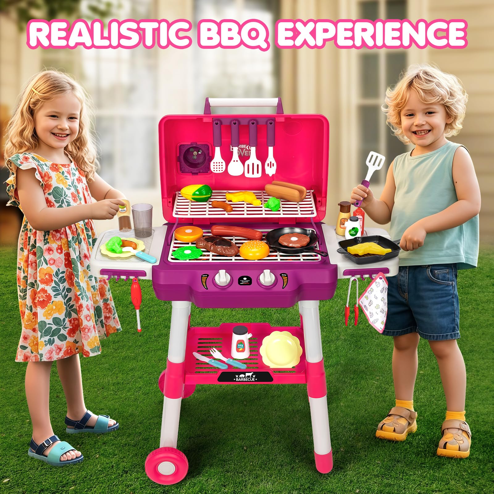 Durable BPA-free plastic with rounded edges protects tiny hands