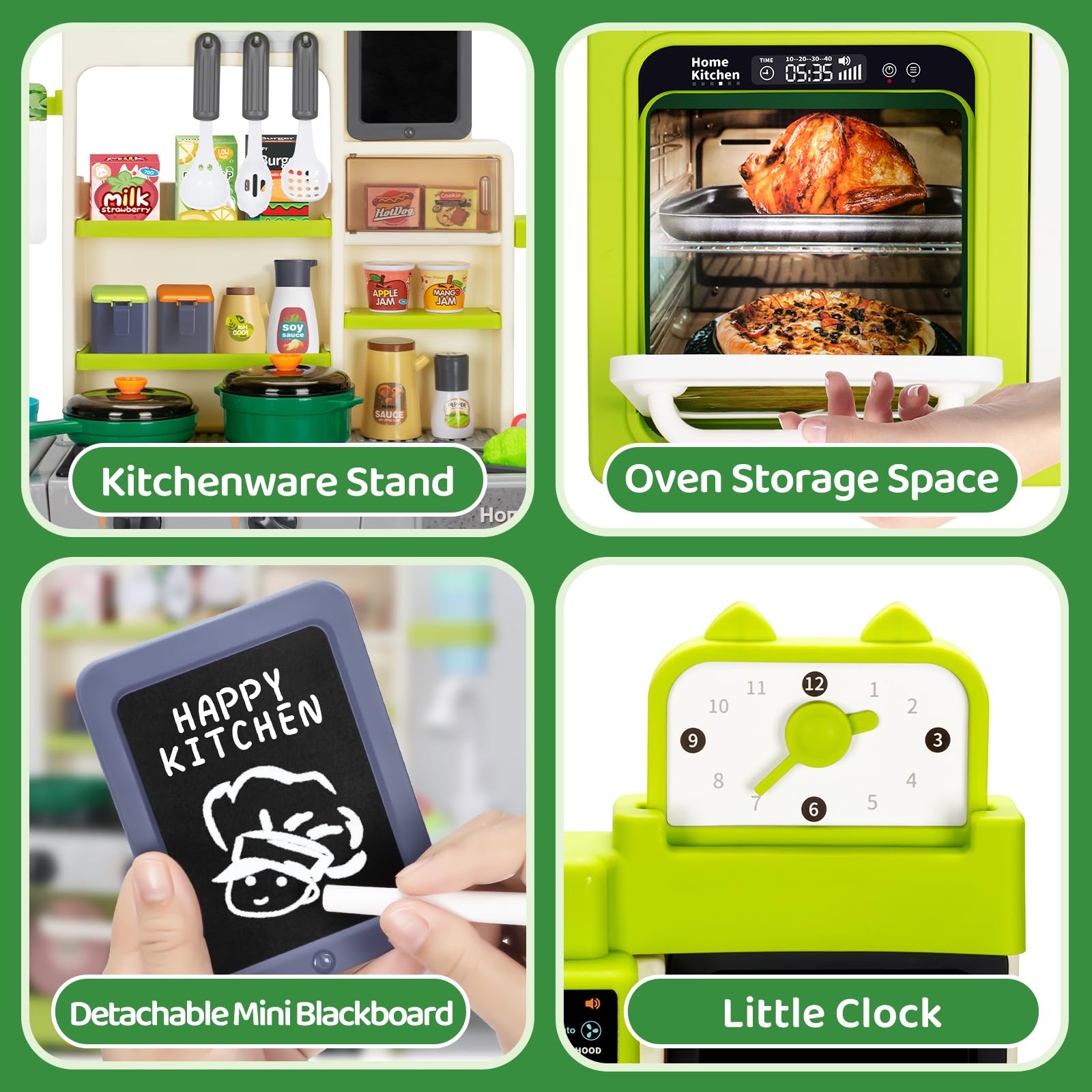 TooyBing refrigerator and oven for realistic storage and baking play