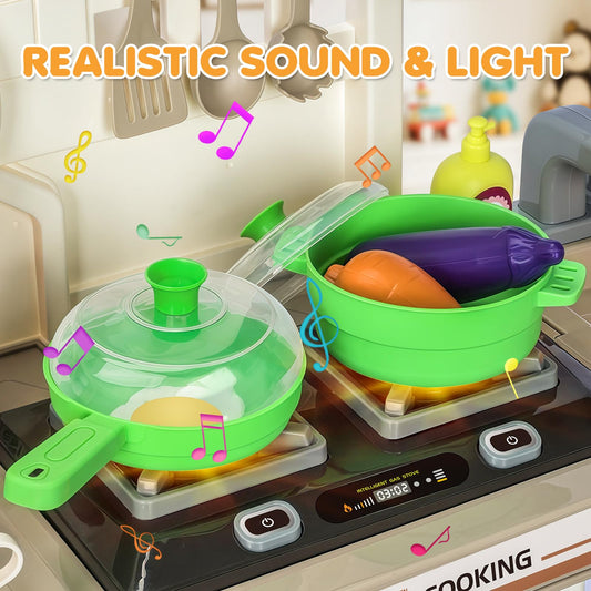 TooyBing Kids Play Kitchen Set sink with water circulation for rinsing play