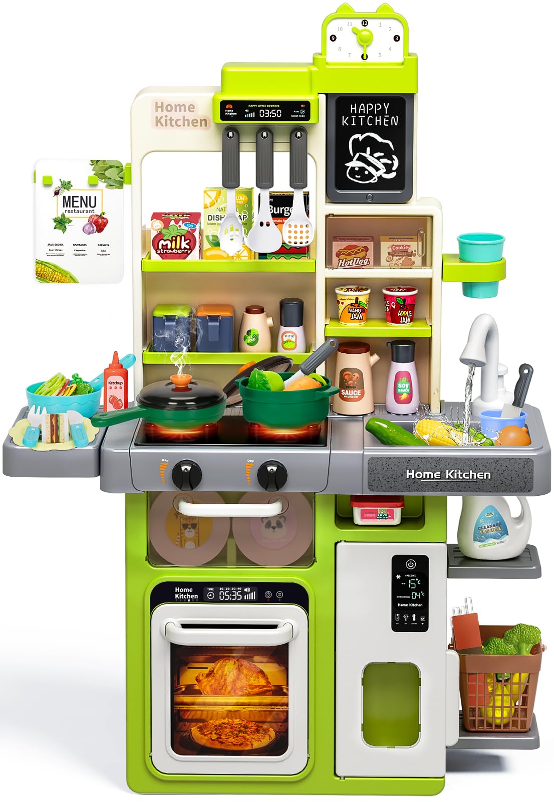 TooyBing kids play kitchen stove with steam for immersive pretend cooking