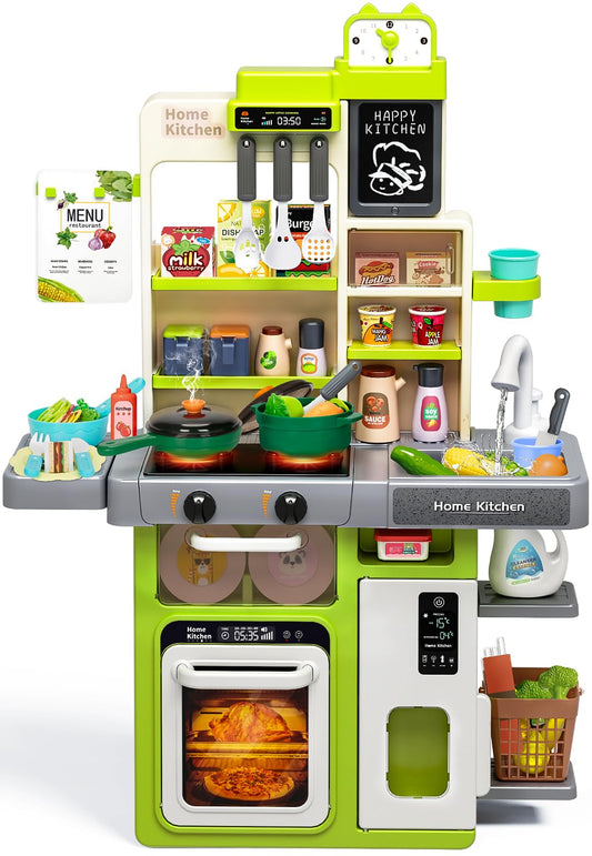 TooyBing kids play kitchen stove with steam for immersive pretend cooking