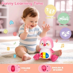 TooyBing penguin lights and soft sounds support sensory exploration during play.