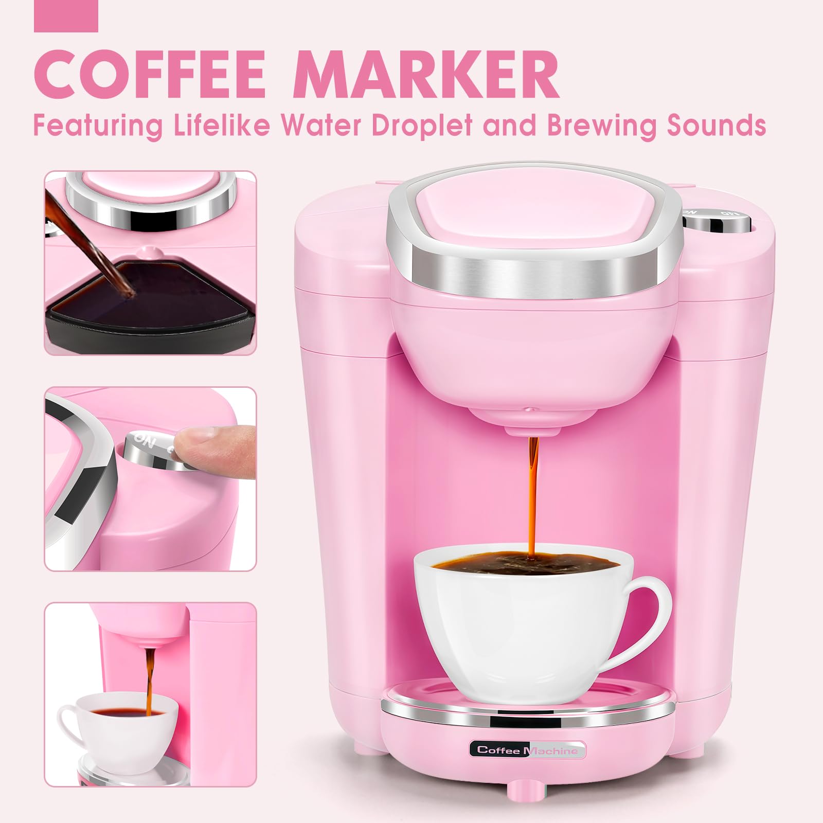TooyBing pink mixer toy for pretend baking and recipe creation.