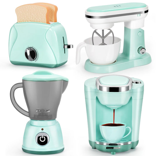 TooyBing play kitchen coffee maker with sound and light for pretend brewing